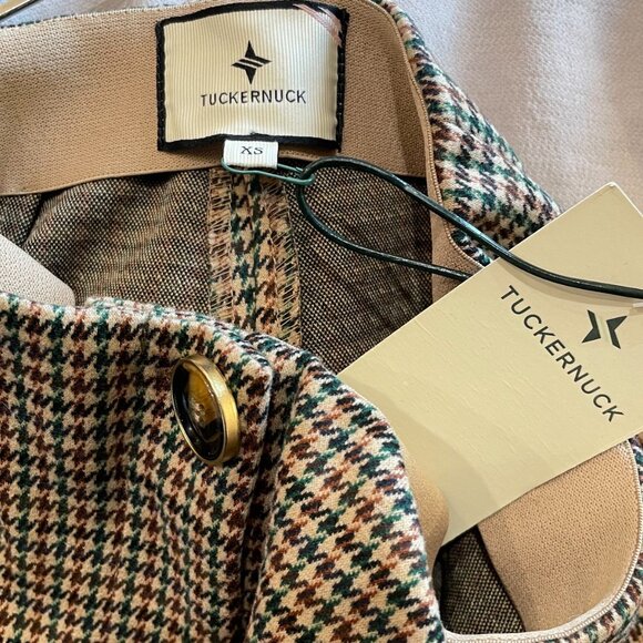 New Tuckernuck Ashford Fall Houndstooth Ponte Kickflare Pant XS $168 - Picture 5 of 8
